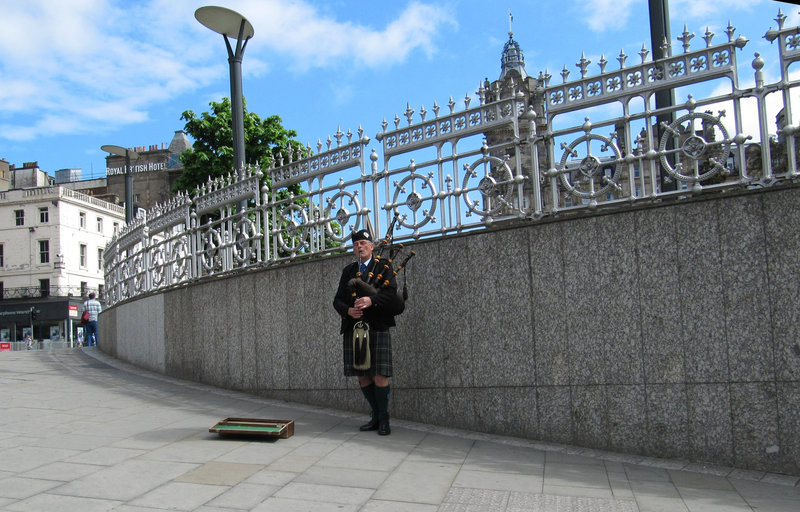 Bagpiper in Edinburgh