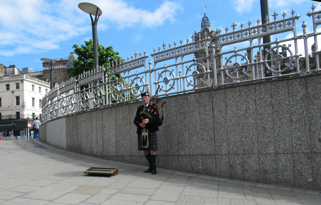 Bagpiper in Edinburgh