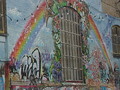 La maison CMD house /  Christiania - Copenhague / Copenhagen.  26 octobre 2008 - Rainbow  window  /  Fenêtre arc-en-ciel
