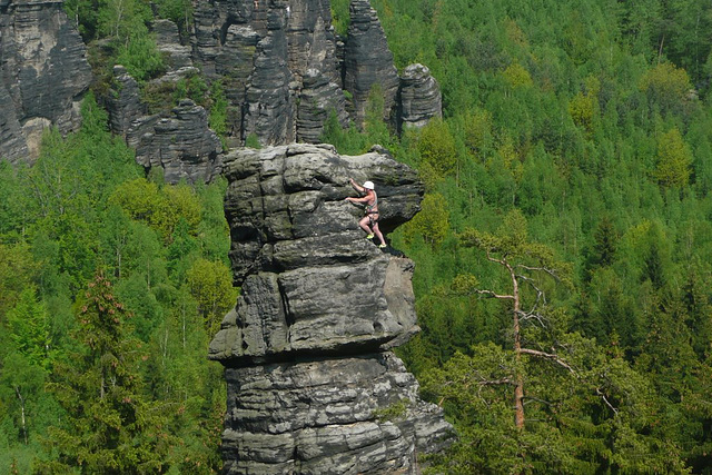 Klettern im Bielatal