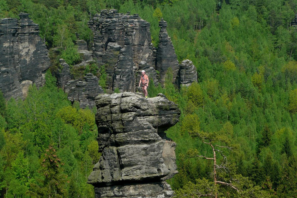 Klettern im Bielatal