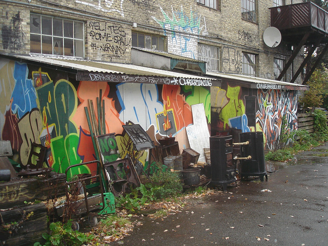 Le bâtiment DPBASOP building / Christiania - Copenhague / Copenhagen.  26 octobre 2008