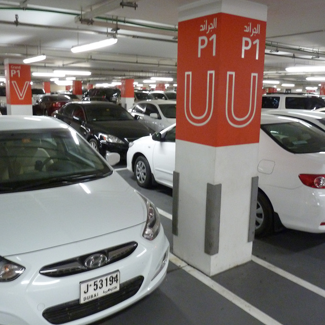 Dubai 2013 – Car park of a mall