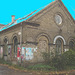 Chapelle Sundhedshuset chapel / Christiania / Copenhague - Copenhagen.  26 octobre 2008 - Avec ciel bleu photofiltré