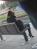 Young sexy Lady in pending straps high-heeled boots with tight jeans /  Jeune Suédoise en bottes de cuir à talons hauts aux courroies pendantes - Ängelholm / Suède - Sweden. 23 octobre 2008