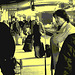 Big Boobs Mature Lady / Dame du bel âge à la poitrine volumineuse -  Aéroport Kastrup de Copenhague / Copenhagen Kastrup airport . 20 octobre 2008 - Vintage  postérisé