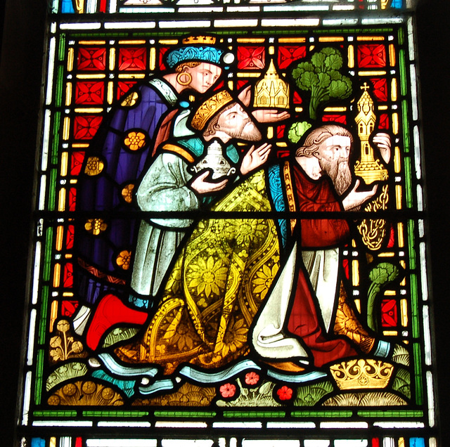 Detail of West Window, St James' Church, Idridgehay, Derbyshire