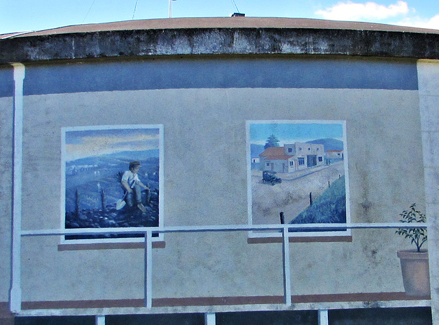 Side of Colson Hill water tank