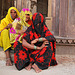 Shy village women, Orchha