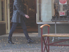 La Dame Ronne en bottes sexy / Ronne Swedish Lady in sexy boots - Ängelholm  / Suède - Sweden.  23-10-2008