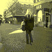 Blonde SEB en bottes à talons hauts cachés / SEB Swedish blond Lady in hidden high-heeled Boots footwears - Ängelholm  / Suède - Sweden.  23-10-2008 -  Vintage postérisé