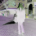 Blonde SEB en bottes à talons hauts cachés / SEB Swedish blond Lady in hidden high-heeled Boots footwears - Ängelholm  / Suède - Sweden.  23-10-2008 Négatif RVB