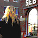 Blonde SEB en bottes à talons hauts cachés / SEB Swedish blond Lady in hidden high-heeled Boots footwears - Ängelholm  / Suède - Sweden.  23-10-2008 - Postérisation
