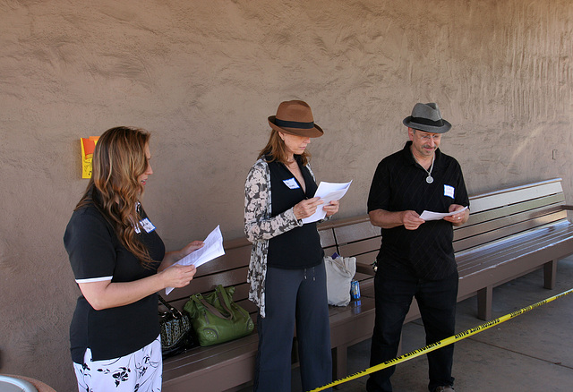 Glendale Train Station - Reading From 'Double Indemnity' (7064)