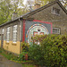 La maison au gros rond mural /  The big wall circle house - Christiania / Copenhague - Copenhagen.  26 octobre 2008.