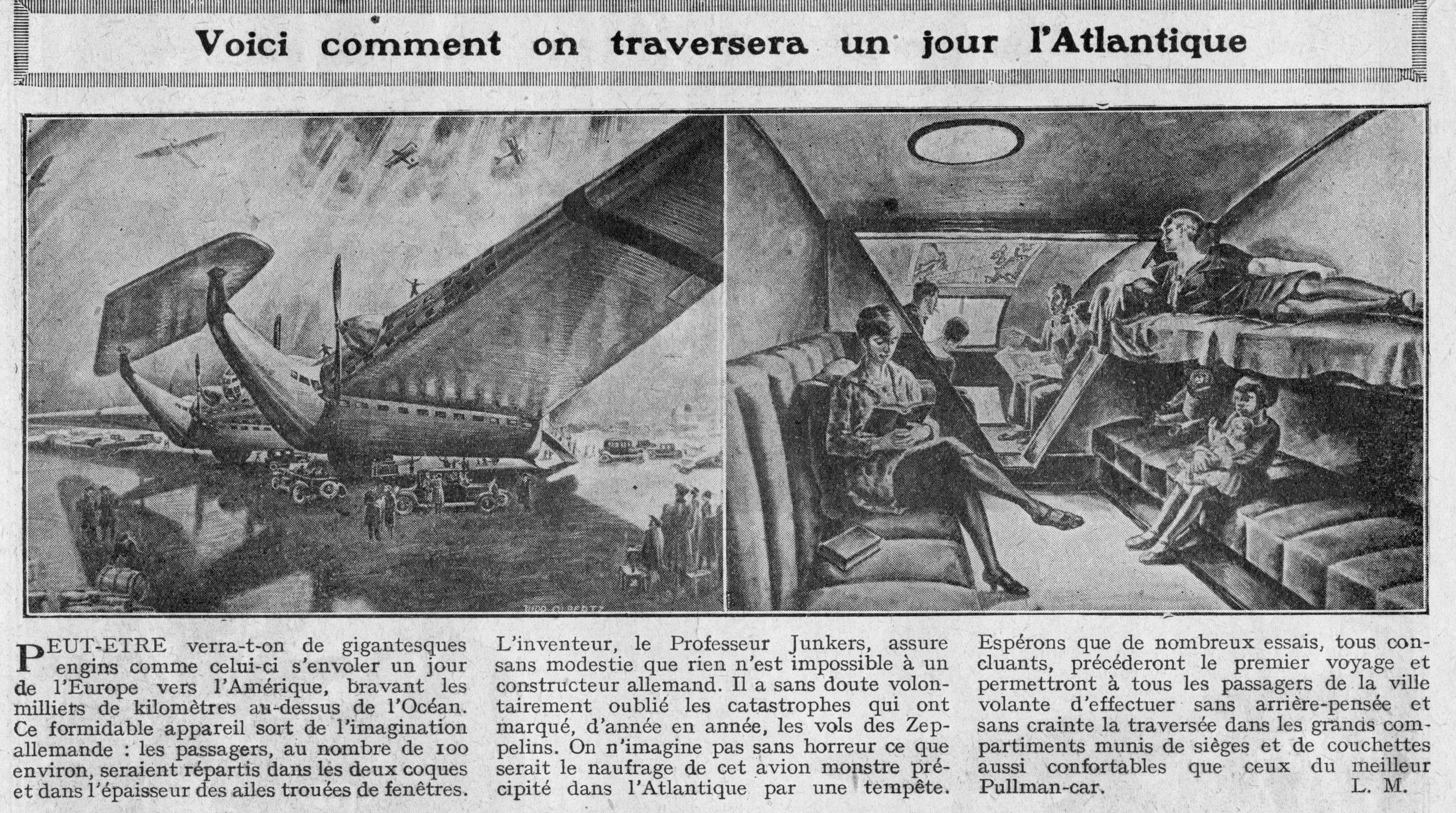 la aviadilegoj estontaj antaŭviditaj en 1928