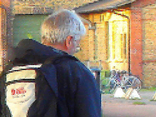 Observateur de voie ferrée /  Railway observer - Ängelholm  / Suède - Sweden.  23-10-2008- Couteau à palette
