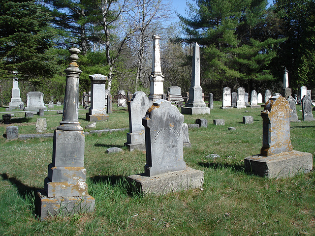 Old Burt cemetery /  Cimetière Old Burt - Près de Essex, NY- USA.  23 avril 2010