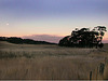 Sunset and moonrise at the same time