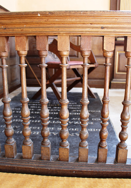 Detail of Altar Rail, Stoke Doyle, Northamptonshire