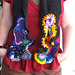 Freeform crochet scarf