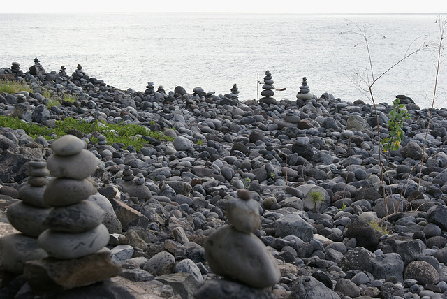 Steinmännchen (Schtoamanderl) am Strand mit Fernweh...? ©UdoSm