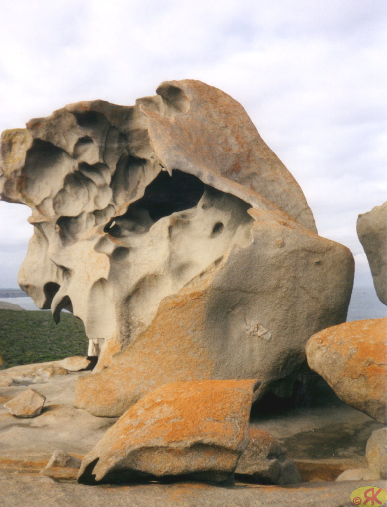 1997-07-23 069 Aŭstralio, Kangaroo Island, Remarkable Rocks