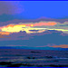 Coucher de soleil / Sunset - St-Jean Port-Joli . Qc. Canada - 21 juillet 2005  / Postérisation.