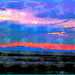 Coucher de soleil / Sunset - St-Jean Port-Joli . Qc. Canada - 21 juillet 2005   / Double aquarelle postérisée