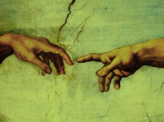 Creation of Adam, detail