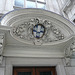tallow chandlers' hall, london,good shell hood of c.1672 over cloak lane entry to guild hall of city livery co. of tallow chandlers.