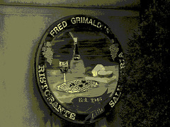 Syracuse, NY. USA - 23-06-2010 -   Fried Grimaldi's restaurant - Vintage postérisé