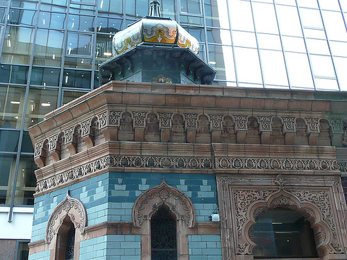 old turkish bath kiosk, off liverpool st. london