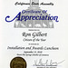 Assemblymember Manuel Perez Certificate of Appreciation