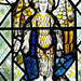 yarnton church, stained glass c15 angel