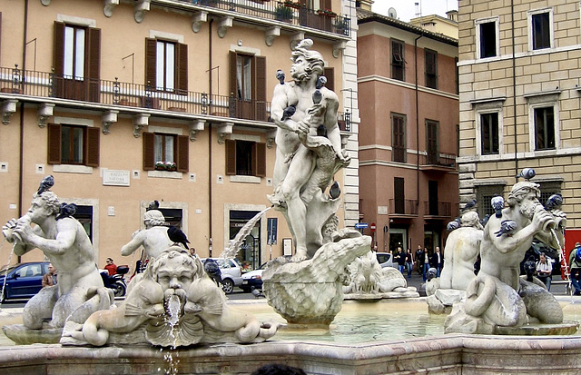 Fontana del Moro, Piazza Navona, Rom