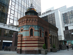 old turkish bath kiosk, off liverpool st. london