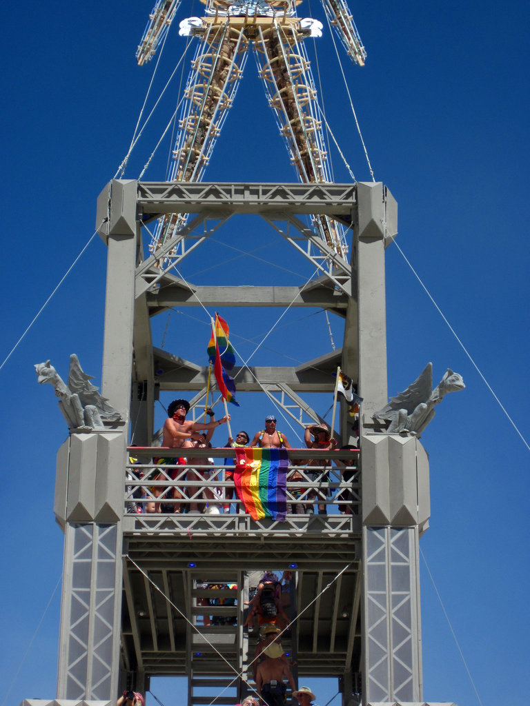 Rainbow Flags On The Man (1262)