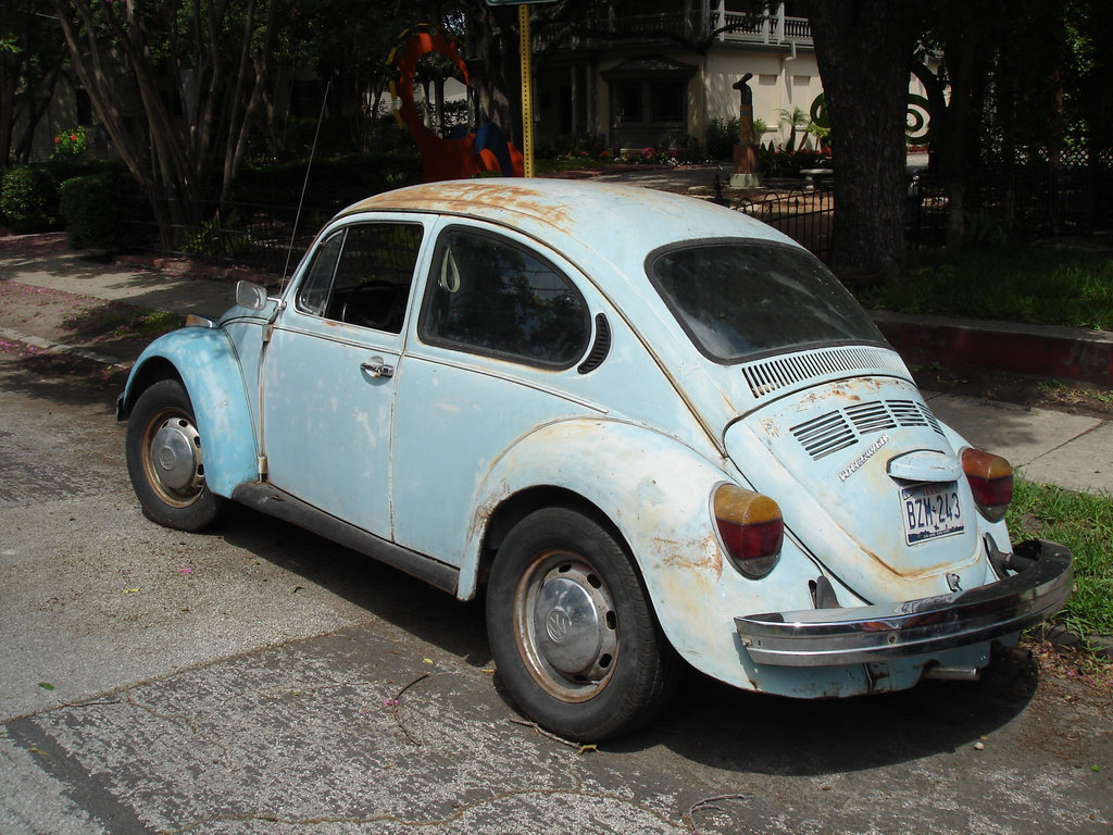 VW /  Le quartier King Williams / King Williams area - San Antonio, Texas. USA - 29 juin 2010.