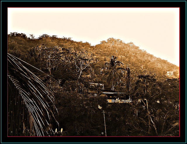 Hillside Village (in Sepia)