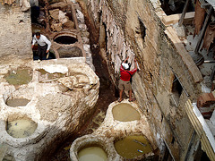 Workers among the Dyeing Vats