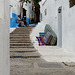 Kasbah of the Oudaias- Alley with Steps and Mattresses