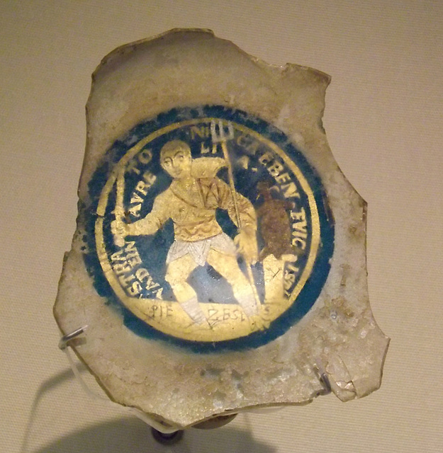 Decorative Glass Medallion in the British Museum, May 2014