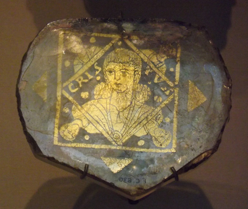 Decorative Glass Medallion in the British Museum, May 2014