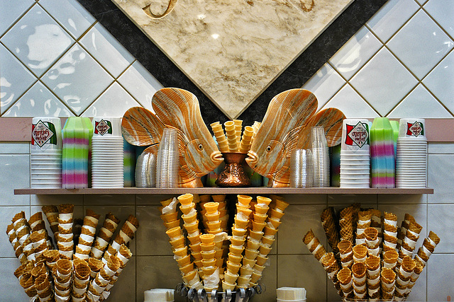 Ice Cream Conical Symmetry – La Casa Gelato, Vancouver, B.C.