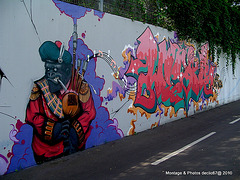 mur d'image a Neudorf quartier de Strasbourg