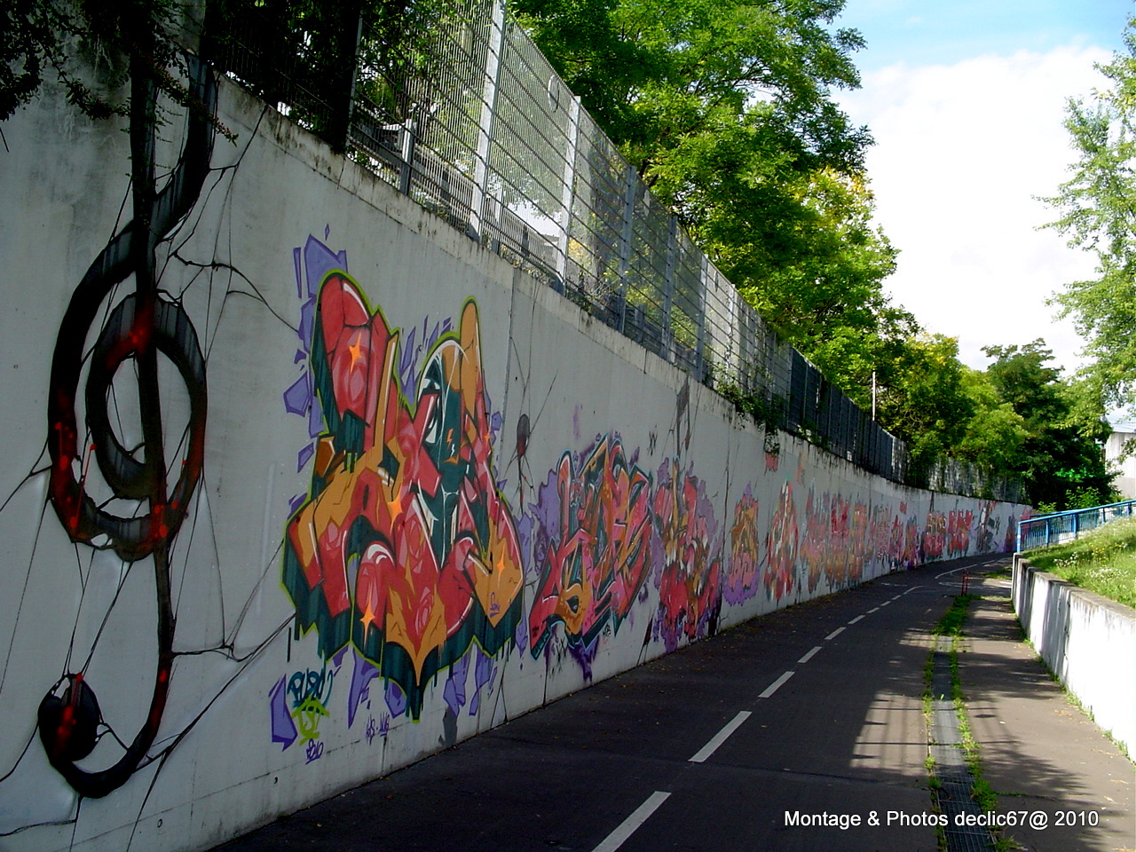 mur d'image a Neudorf quartier de Strasbourg