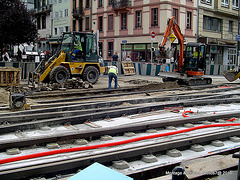 Chantier TRAM ligne F de Strasbourg