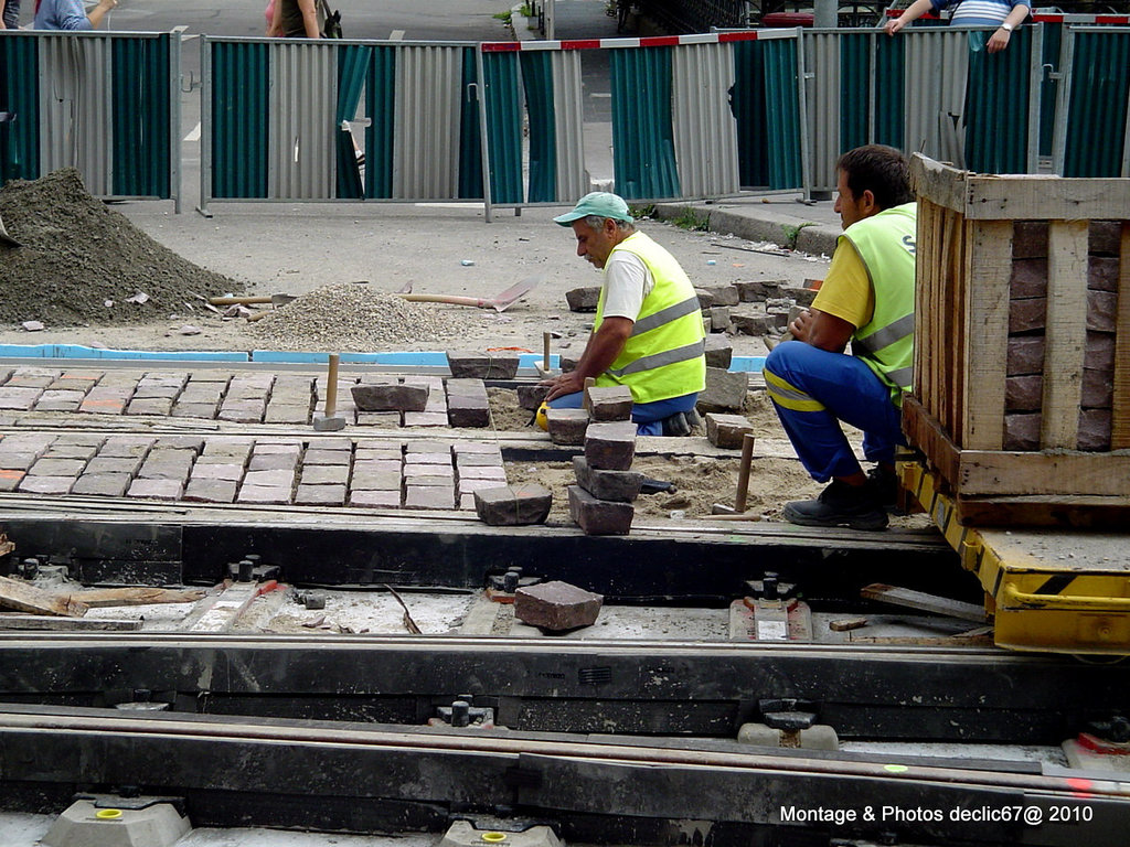 Chantier TRAM ligne F de Strasbourg