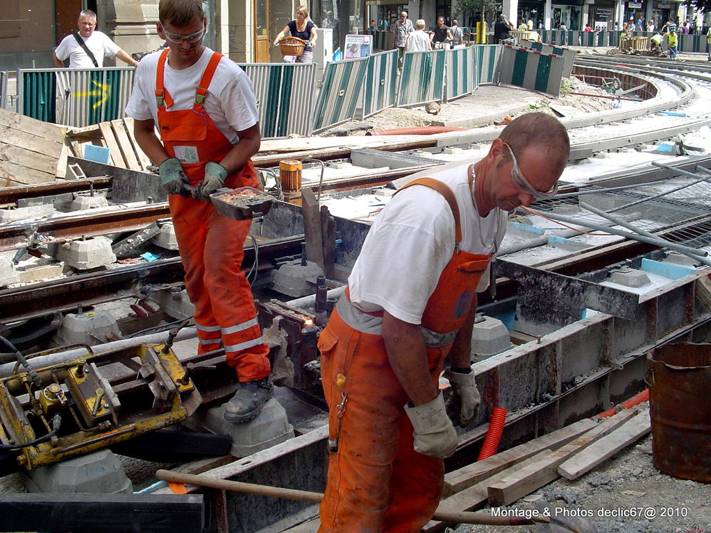 Chantier TRAM ligne F de Strasbourg